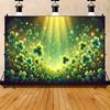 2D Holiday Background Cloth Sparkling Shamrock Banner for St. Patrick's Decor