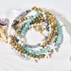 Böhmisches Blau Naturstein Seestern & Perle Türkis Perlenarmband