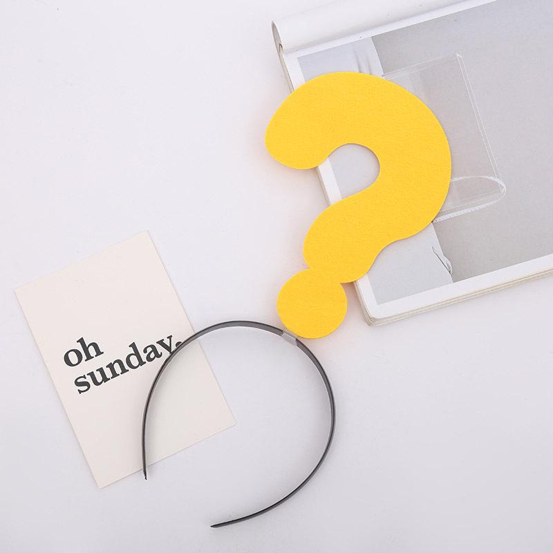 Diadema Creativa de Festival de Dibujos Animados: Diseño divertido de signo de interrogación y exclamación