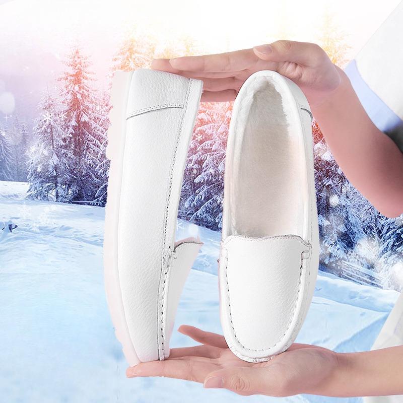 

New Soft-soled Flat Wedge Heel Shoes and Shallow Mouth Nurse Shoes 41 білий