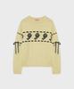 SINOON Sn Rose Velvet Eyelet Knit (Yellow)