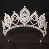 DIEZI 8 Colors Elegant Vintage Baroque AB Crystal Heart Crown For Women Girls Wedding Bride Queen Bridal Tiaras Hair Accessories