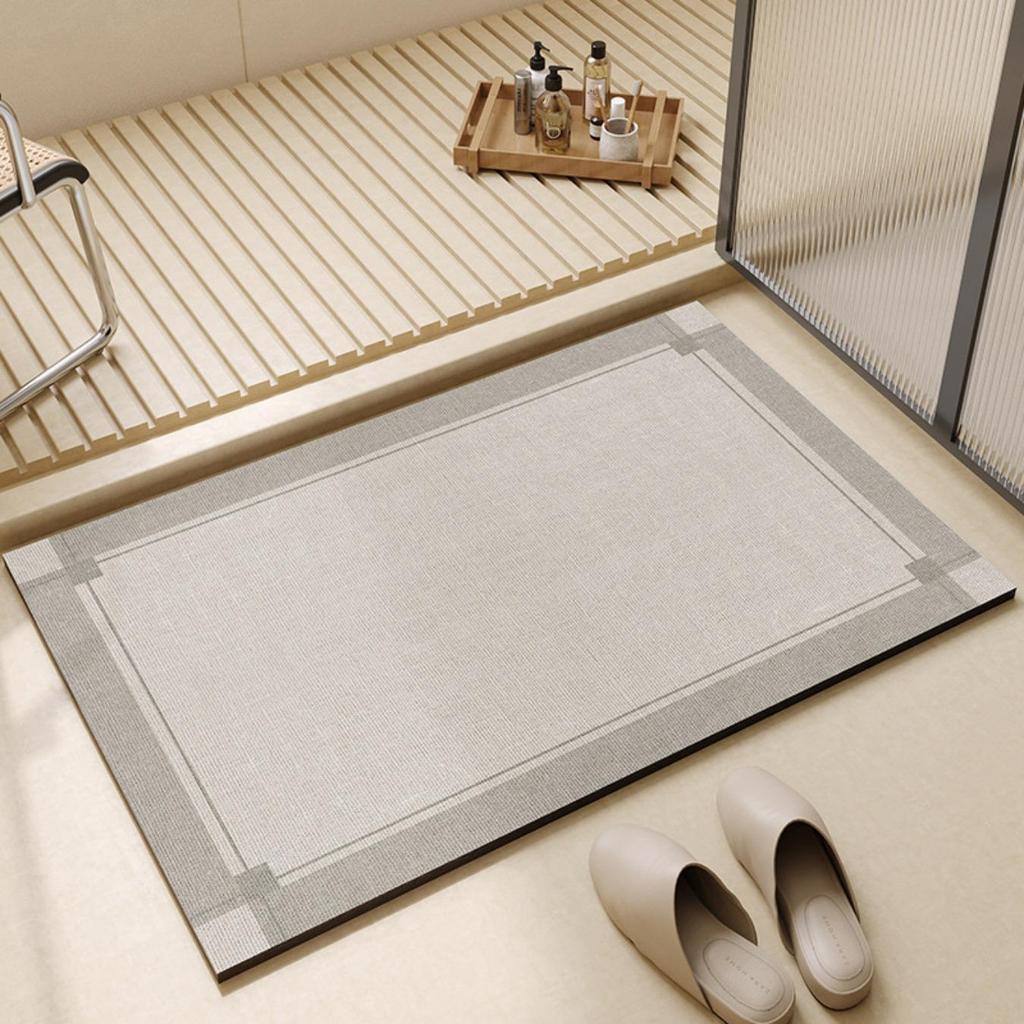 Diatom Printing Bathroom Thickening Mat Bath Non-slip Carpets In Wash Basin Bathtub Side Floor Rug Shower Room Doormat Memory Foam 3D Pad