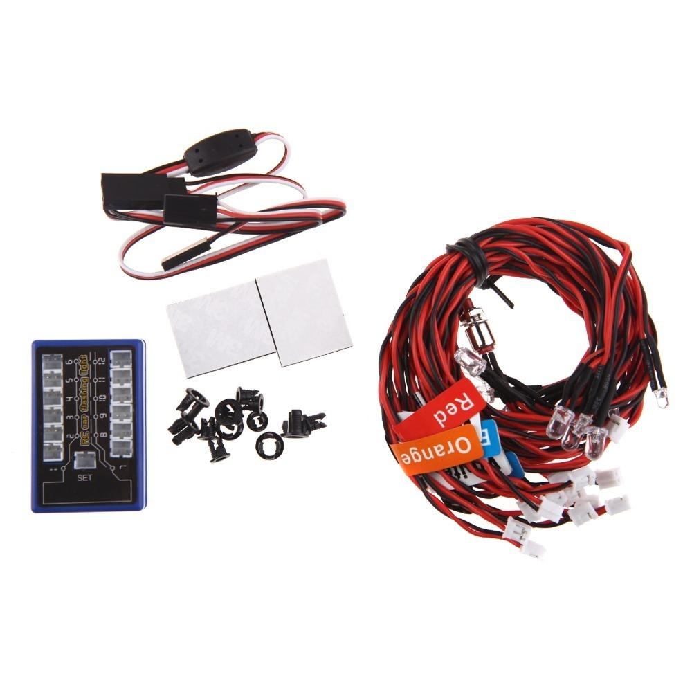 12 LED RC Car Lighting Kit 5 Operation Modes Flashing Light System  for 1/10 1/8 RC Truck