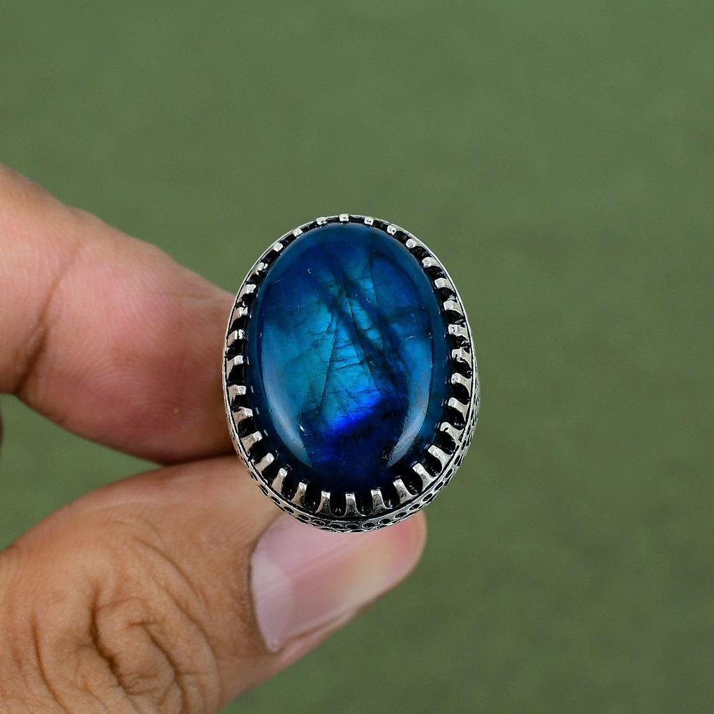 Neon Flash Labradorite Ring 925 Sterling Silver Ring Genuine Gemstone Ring Handmade Silver Jewelry Anniversary Gifts Available In Ring Size