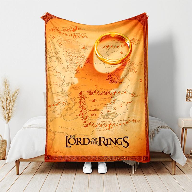 1pc Blanket The Lord of the Rings2 Print Design, Lightweight Blanket for Sofa, Bed- Soft &Warm, Gift for All Seasons like Christmas, Halloween