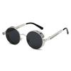 Retro Round Frame Sunglasses: Metal Spring Prince Mirror, Colorful Steampunk Style for Men & Women