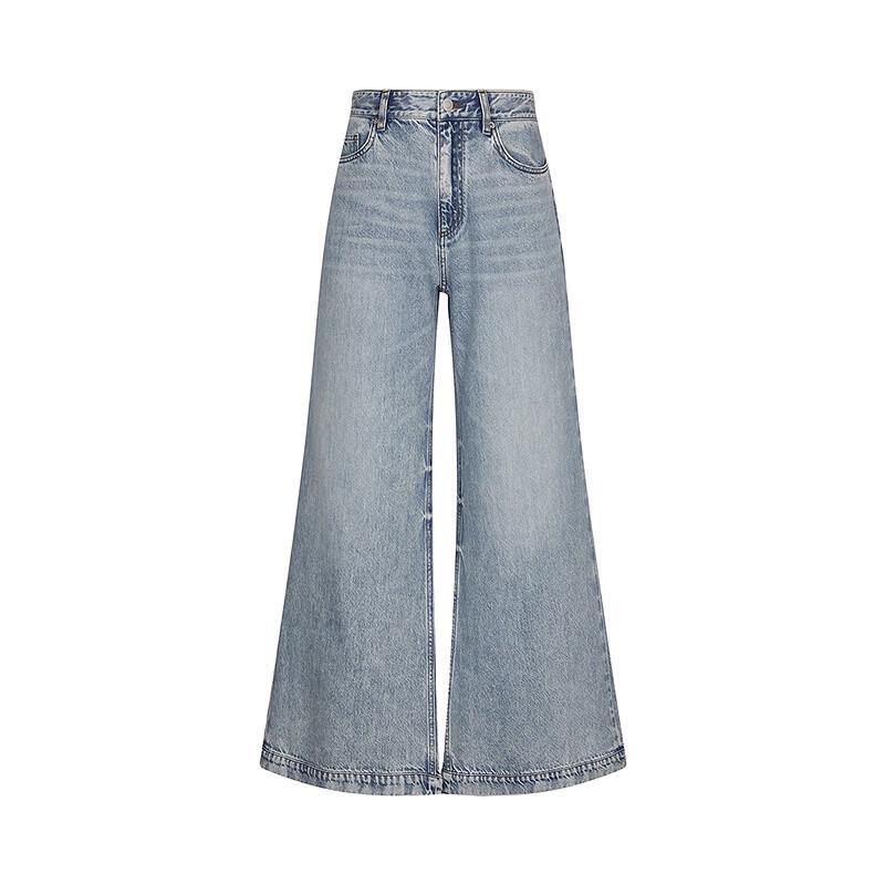 LESS 2026 Summer Cotton Blend Casual Flare Jeans