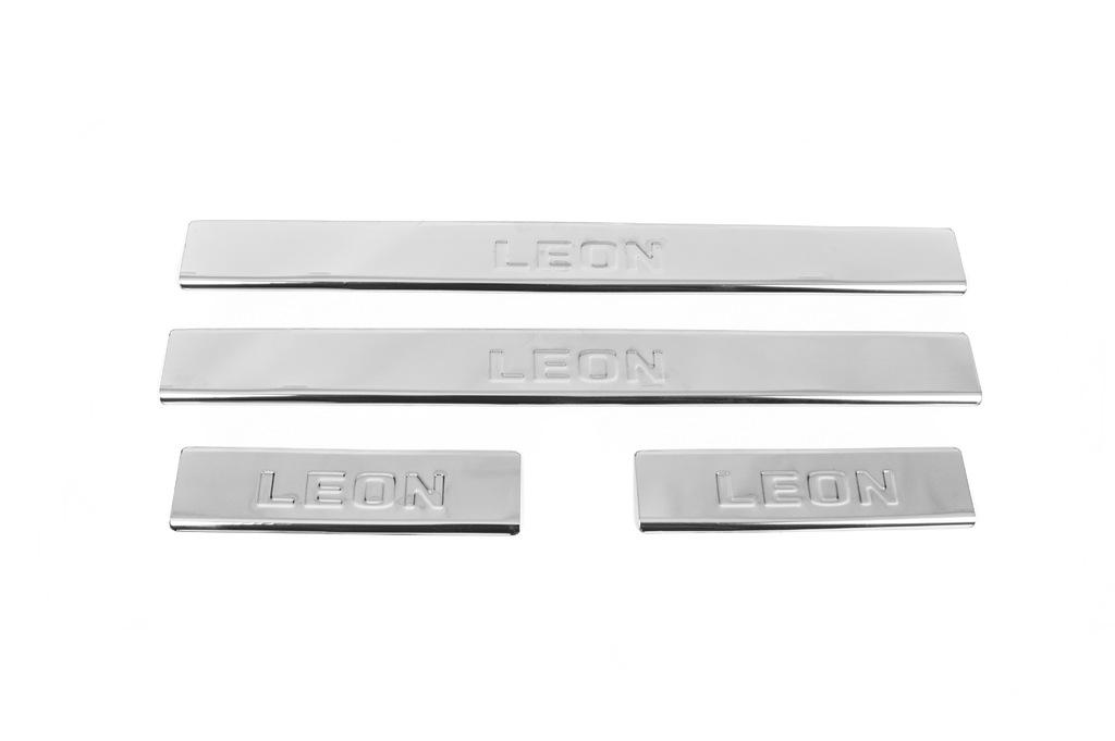 

Накладки на пороги Carmos V2 (4 шт, нерж) для Seat Leon 2013-2020 рр.