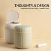 Desktop Small Trash Can Wastebasket Dispenser With Press Type Lid Modern Desk Trash Can For Vanity Dorm Living Room Home
