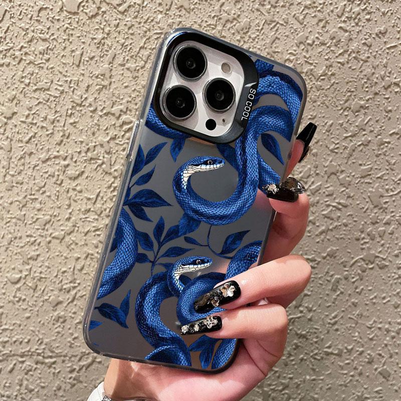 Cool Creative Dark Snake Phone Case for iPhone 16 15 Pro Max 14 13 12 11 Pro Max 13 Mini 14 15 16 Plus Shockproof Back Covers