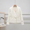 Women's V-Neck Lightweight Down Jacket - 2025 Autumn/Winter, 90% White Duck Down, Stylish Slim Fit Outerwear