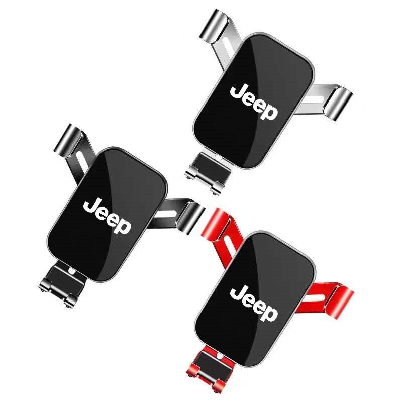 Auto Phone Holder Car Air Vent Clip Mount Mobile Phone Holder For Jeep TRAILHAWK COMMANDER LIBERTY Wrangler Lanyard Accessories AKY1