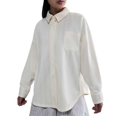 Sportswear Women's Oversized Jacquard Striped Button Down Shirt HV1957-110