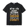 Cămăși pentru bunicul Im A Grumpy Old Man Tricou Cadouri amuzante pentru bunicul Topuri pentru bărbați Funky Cămăși Tricou Bumbac Personalizat