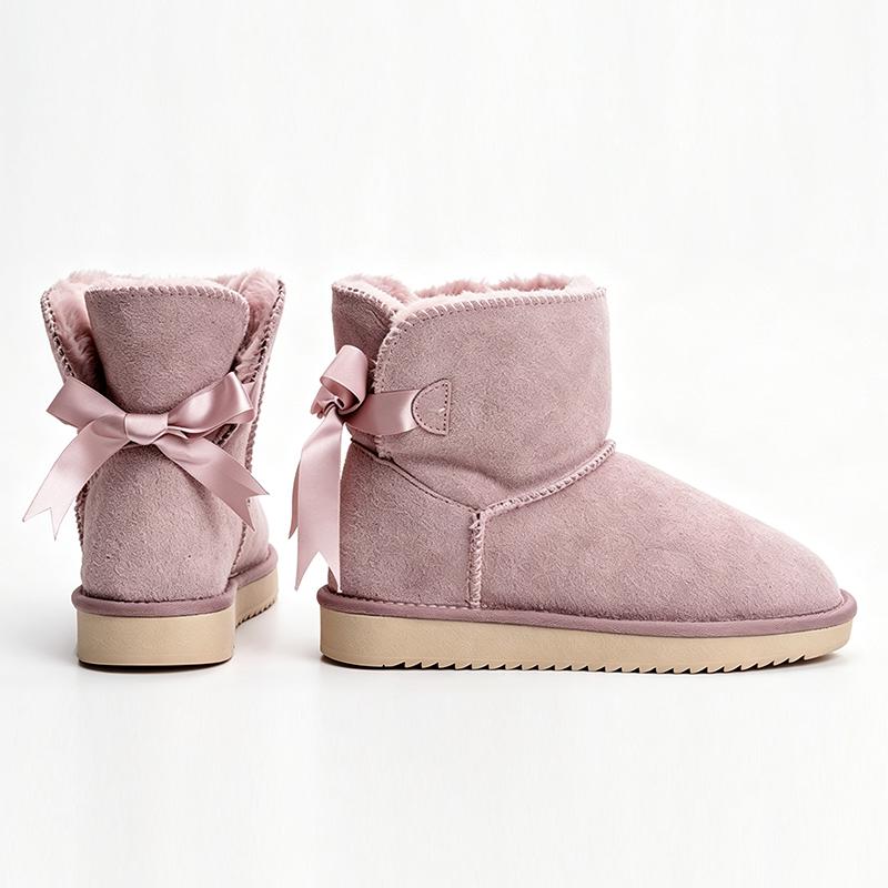 Neue Mode Damen Warme Schneestiefel Winterstiefel 100% Echtes Rindsleder Damen Stiefel Knöchelschuhe Größe 35-44