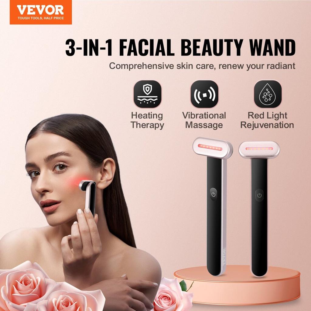 Red Light Therapy Wand 7-Color LED Light Therapy for Face, Neck & Eyes