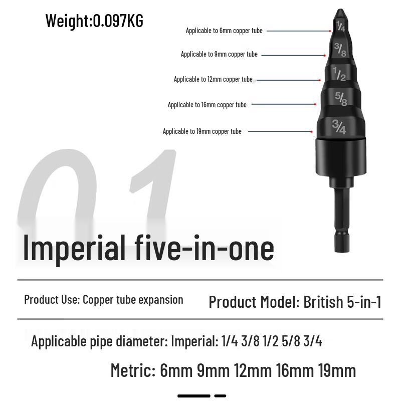 Junlun Electric 5-in-1 Copper Tube Expander & Flaring Tool