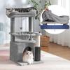Holz Katzenbaum All-in-One Katzenhaus & Klettergerüst für Große Katzen Sisal Kratzbaum mit Sprungplattform