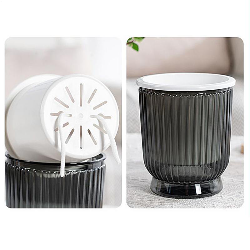 Self-Watering Plant Pots Transparent Hydroponics Draining Planter Flower Pots with Deep Reservoir for African Violets Orchid