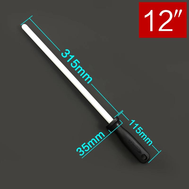 6 8 10 12 Inch Sharpening Rod Ceramic Rod Knife Sharpener Honing Knife Sharpener for Knives Sharpening Steel Kitchen Tool