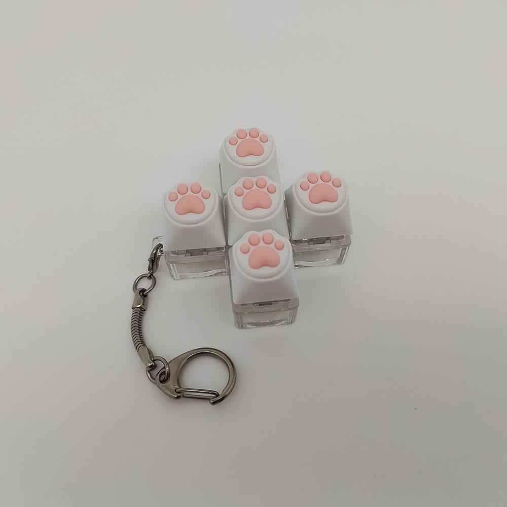 Novel Fingertip Slow Pressure Pressing Toykey Silicone Soft Cat Paws Keychain Key Ring Pendant Mobile Phone Pendant Accessorie