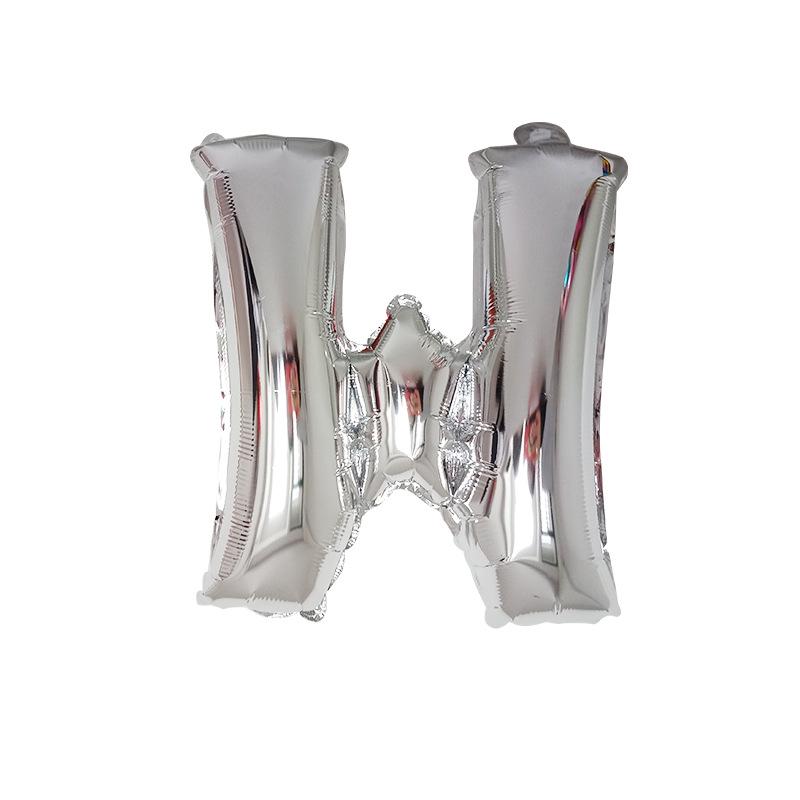 50pcs Letter Balloon Aluminum Foil 50 Cm Bright Gold Silver Aluminum Film Letter Balloon