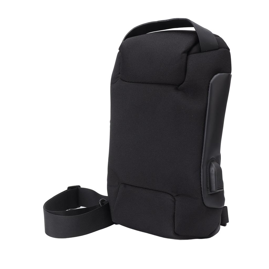 Shoulder Backpack Breathable Large Capacity Lockable Zipper Oxford Cloth Portable Sling Bag for