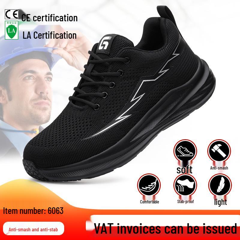 Men's Steel Toe Safety Shoes - Anti-Smash, Anti-Puncture, Lightweight Work Footwear