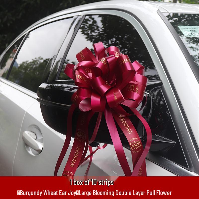 Large Wedding Car Ribbon Decoration for Bridal Team