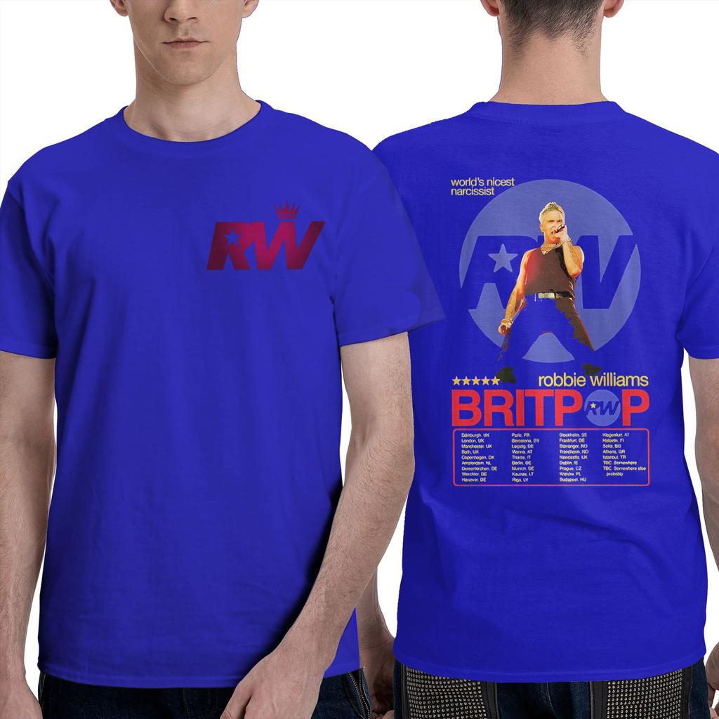 Harajuku T Shirt Vintage Robbie Williams Live 2025 Concert T Shirts  Fashion Tshirt for Men Summer Casual Short Sleeve Tees