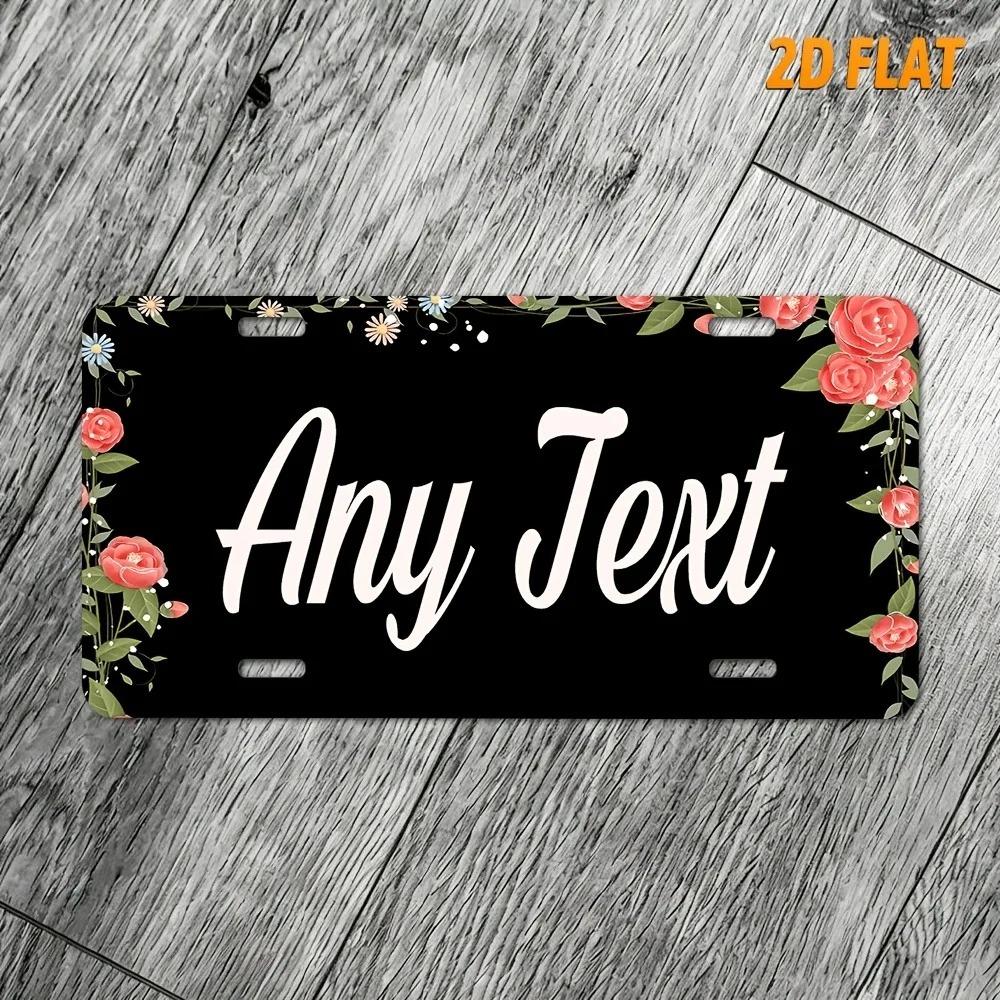Personalized Plant-Themed 2D Flat Plaque Custom Text 30x15cm Home Garden Decor