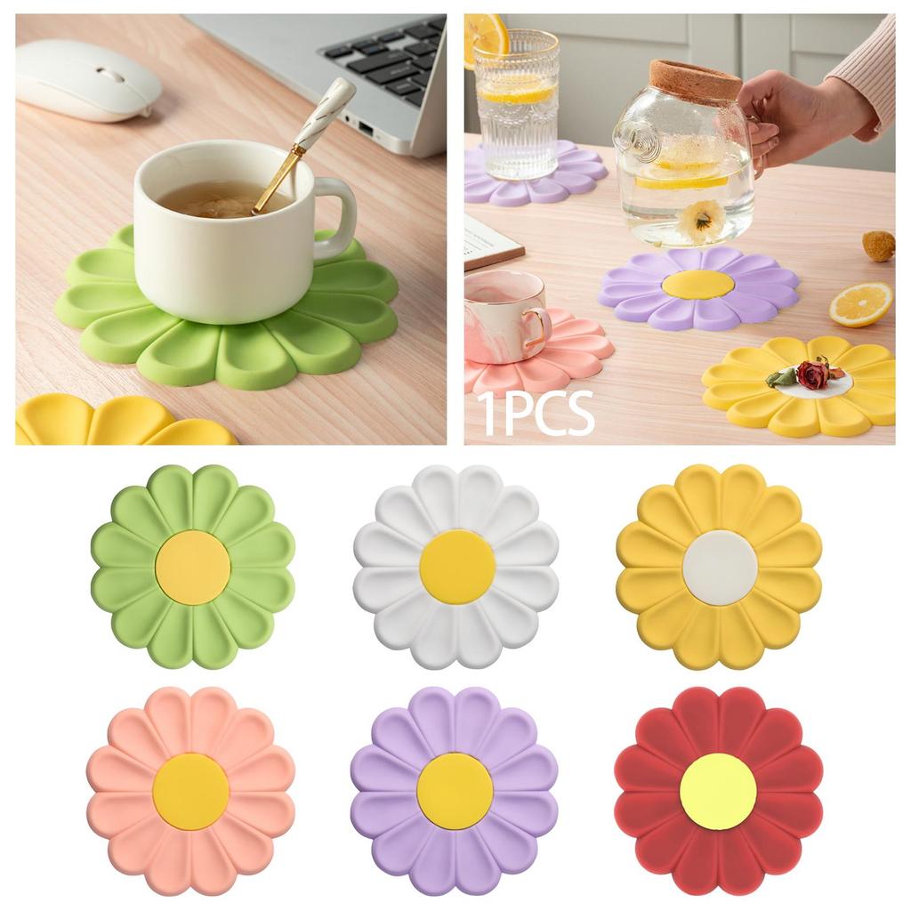Silicone Mats Drinking Cup Mat Non Slip Silicone Coasters Table Placemats Cup Coasters for Apartment Home Dining Table Bar