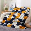 1Pc Simple Geometry Print Flannel Blanket, High quality Comfortable for All Seasons, Home Decor, Warmth and Comfort, Perfect for Christmas Gifts W23