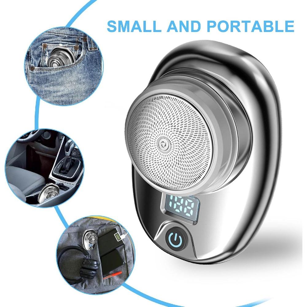 Mini-Rasierer Mini-Elektrorasierer: Tragbarer Rasierer für Herren, elektrisch, über USB waschbar, Nass- und Trockenrasierer für Herren, Taschenrasierer mit Betriebsanzeige