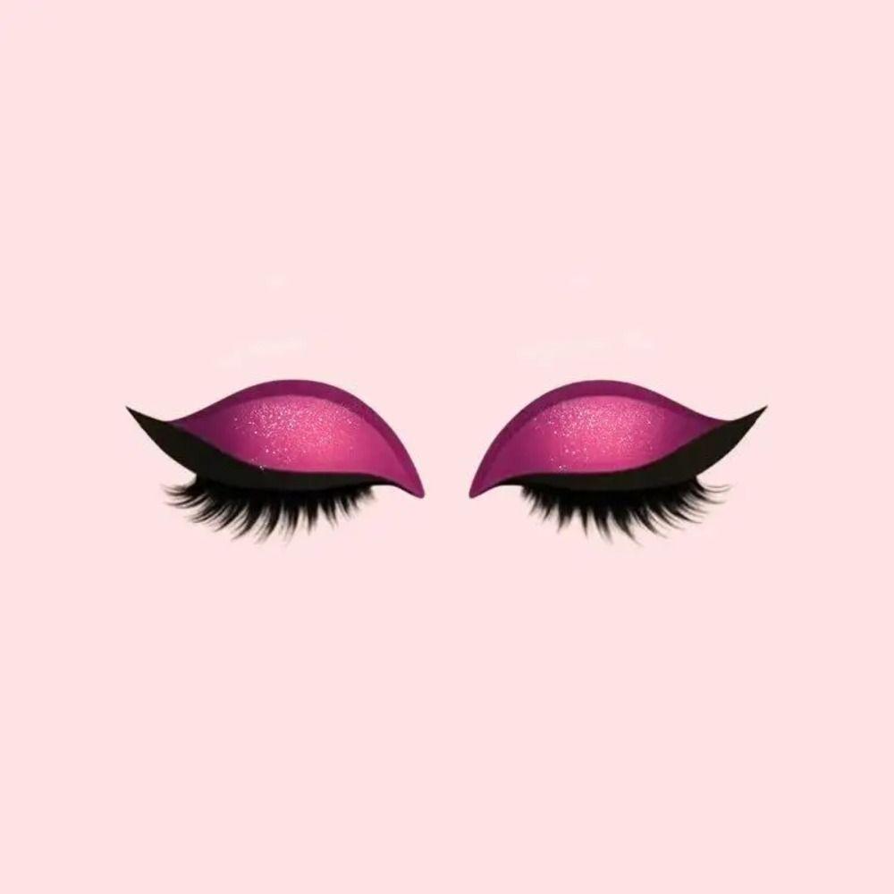 2 Pairs Self-Adhesive 3-in-1 Eye Makeup Sticker Quick Makeup Party Makeup Stickers Travel