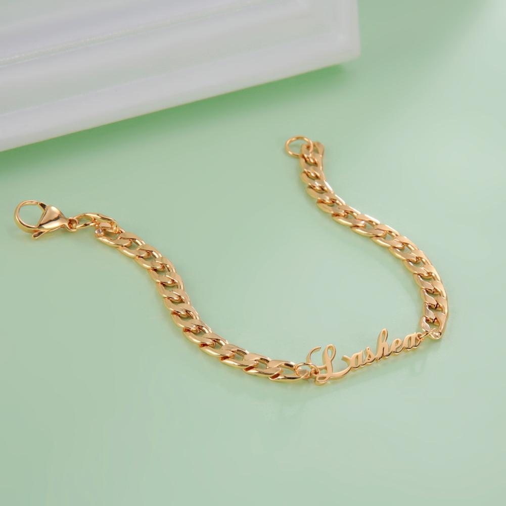 Cuban Chain Custom Name Bracelet Men Women Personalized Name Bracelets Stainless Steel Jewelry Customized Gifts 2026 New Trend