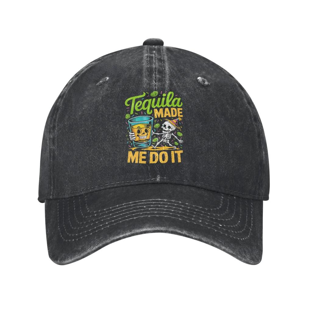 Dabbing Mexican Skull Cinco De Mayo Baseball Cap Vintage Distressed Denim Headwear Unisex Style Outdoor Running Golf Caps Hat