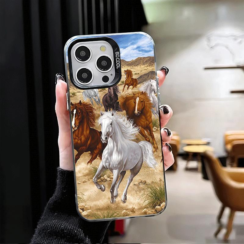 Ferghana Horse Animal Soft Phone Case for iPhone 15 16 17 Pro Max 17Air 16E 14 Plus 13 12 Mini Shockproof Cover Back Shell