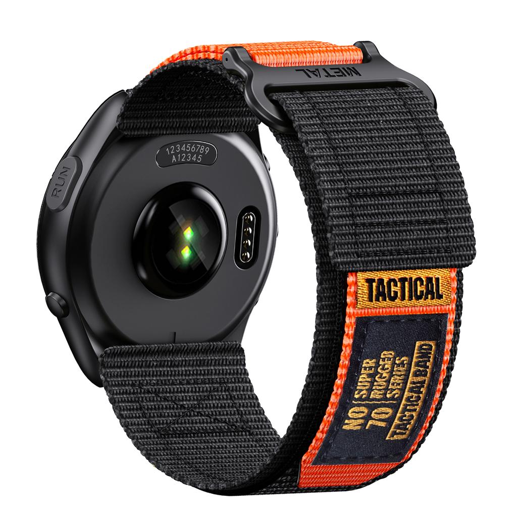 20mm Schnellwechsel Nylon Uhrenarmband Klettverschluss, 20mm Universelles Klettverschluss Nylon Uhrenarmband für Garmin Forerunner 165 158 55 245 6