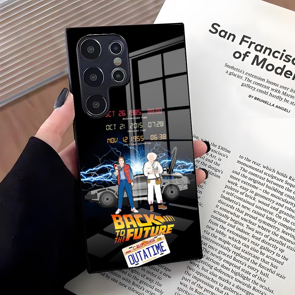 Back To The Future Phone Case For Samsung S26 Ultra S25 Edge Ultra S23 S22 S21 S20 Ultra Plus S24 Fe A25 Glass Cover