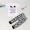Adorable Halloween Baby Boy Girl Cotton Top T-shirt With Stripe Long Pants Set
