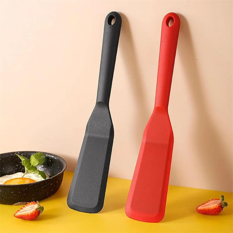 1/2pcs Thin Silicone Spatula Turner Egg Crepe Pancake Spatula Nonstick Heat Resistant Cooking Spatula for Omelet Burgers Pizza
