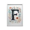 Plakat "F" Z Kolorowymi Kwiatami Plakat "F" Z Kolorowymi Kwiatami, 50X70 Cm, Rama Drewniana Jasny Dąb, Papier Matowy 230 Gsm