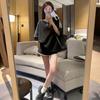 Lazy wind casual sports suit female summer student small loose thin short-sleeved shorts running two-piece set