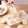 Mooncake Mold Plastic Hand-Pressure Cookie Stamps Flower Cherry Lion Pattern Plungers Pastry Decoration Tool Mid-Autumn Festival