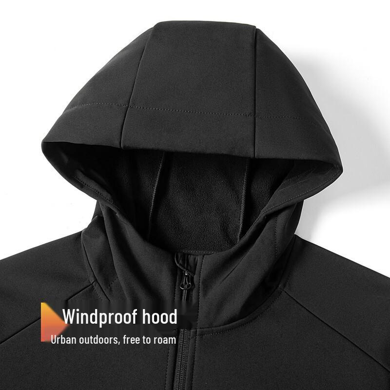 MONTAGUT Men's Water Repellent Fleece Lined Hooded Outdoor Jacket