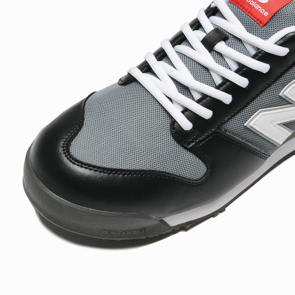 PORTLAND Arbeitsbreite JSAA Klasse cm [New Balance] (Sicherheitsschuhe, Schuhe, leicht, A, Schnürsenkel, ölbeständiges Gummi) 281(SCHWARZ+GRAU+WEISS) 26,0