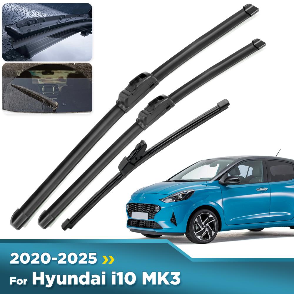 Pro Hyundai i10 MK3 2020-2025 2021 2022 2023 2024 Stěrač Přední&Zadní Stěrače Čelní Sklo Okno Kartáče 24"+16"+10