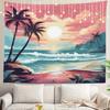 Northern Lights Wall Tapestry,View Over A Lake Green Storm Cloud Sky Wall Hanging Large Tapestry Decoration Polyester Fiber